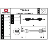Приводной вал EAI TG YI9Q2 Nissan Note (E12) 2 2012 – 2020 T98545