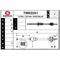 Приводной вал EAI MBTC FT T98622A1 Toyota Avensis (T250) 2 Хэтчбек 2.0 D 4D (ADT250) 126 л.с. 2006 – 2008