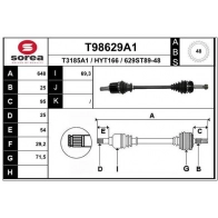 Приводной вал EAI Hyundai Getz T98629A1 RJ9BRQ I