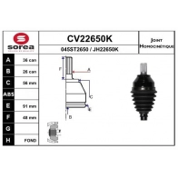 Шрус граната EAI D X3ZDG 1441007422 CV22650K