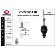 Шрус граната EAI CV22665A1K X CV7U1 Nissan Primera (P12) 3 Седан 1.9 dCi 116 л.с. 2002 – 2007