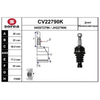 Шрус граната EAI CV22790K F KXTMM5 Peugeot 3008 2 (M, EMP2) Кроссовер 1.5 BlueHDi 130 131 л.с. 2018 – 2024