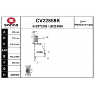 Шрус граната EAI 1Z3 RQ Toyota Auris (E180) 2 Хэтчбек 1.4 D 4D (NDE180) 90 л.с. 2012 – 2024 CV22858K