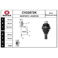 Шрус граната EAI 1U2GJ Q Audi A6 (C7) 4 Седан 3.0 Tfsi Quattro 300 л.с. 2010 – 2012 CV22872K