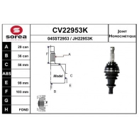 Шрус граната EAI V HYN0V7 CV22953K 1441007747