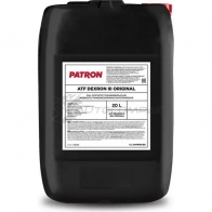 Жидкость гидроусилителя, в гур синтетическое ATFDEXRONIII20LORIGINAL PATRON ATF Dexron 3, 20 л PATRON 1425555501 ATFDEXRONIII20LORIGINAL QUQ 7C