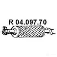 Выхлопная труба глушителя EBERSPACHER Ford Puma 1 (CCE) Купе 1.7 16V 125 л.с. 1997 – 2002 4030813043235 0409770 U02E PA