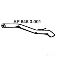 Выхлопная труба глушителя EBERSPACHER 6453001 4030813136524 Ford Focus 1 Хэтчбек 1.8 Turbo DI / TDDi 90 л.с. 1998 – 2004 EO9 XF38