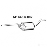 Резонатор EBERSPACHER 4030813136456 6436002 D 14OJ Ford Focus 1 Универсал 1.6 16V 100 л.с. 1999 – 2004