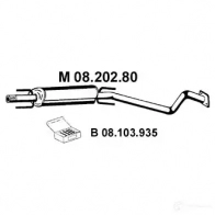 Резонатор EBERSPACHER 4030813075229 0820280 Opel Astra (G) 2 1998 – 2004 AO4GK F