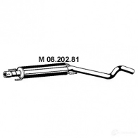 Резонатор EBERSPACHER 0820281 Opel Astra (G) 2 1998 – 2004 4030813090192 FEC17W H