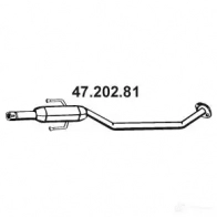 Резонатор EBERSPACHER R4 XD7O 4030813158120 Toyota Corolla (E120) 9 Хэтчбек 1.6 VVT i (ZZE121) 110 л.с. 2002 – 2006 4720281