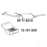 Задний глушитель EBERSPACHER 9L ZQF7C Volkswagen Golf 3 (1H5) Универсал 1.8 75 л.с. 1993 – 1999 4030813086348 95118215