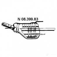 Задний глушитель EBERSPACHER Z2MJ0 M Opel Astra (G) 2 Универсал 1.6 (F35) 84 л.с. 2000 – 2004 0839983 4030813090451