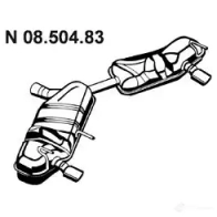 Задний глушитель EBERSPACHER 0850483 XWQG TRH 4030813090673 82941