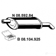 Задний глушитель EBERSPACHER 0859284 82952 L9IZZ LC 4030813036763