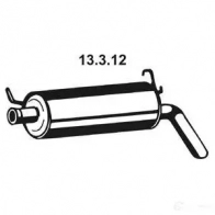 Задний глушитель EBERSPACHER 13312 B S9JMY 84830 4030813025217