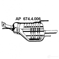 Задний глушитель EBERSPACHER 4030813136272 Opel Astra (G) 2 Хэтчбек 1.8 16V (F08. F48) 125 л.с. 2000 – 2005 6744006 7 AMTV