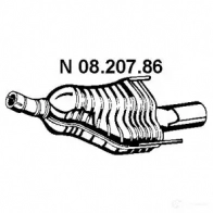 Задний глушитель EBERSPACHER 4HG54 S1 Opel Astra (H) 3 Универсал 2.0 Turbo (L35) 170 л.с. 2004 – 2010 0820786 4030813104905