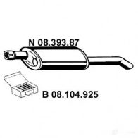 Задний глушитель EBERSPACHER Opel Astra (F) 1 Седан 1.6 i 16V (F19. M19) 100 л.с. 1994 – 1998 585C 2 4030813036824 0839387