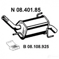 Задний глушитель EBERSPACHER Opel Corsa (C) 3 Хэтчбек 1.2 Twinport (F08. F68) 80 л.с. 2004 – 2009 B K7LAXP 4030813075342 0840185