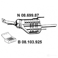 Задний глушитель EBERSPACHER 0869987 Opel Astra (G) 2 Седан 2.2 16V (F69) 147 л.с. 2001 – 2005 4030813075427 XHTJ XV0