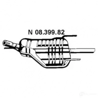 Задний глушитель EBERSPACHER 4030813090444 0839982 7P 1SBUB Opel Astra (G) 2 Седан 1.8 16V (F69) 125 л.с. 2000 – 2005