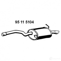 Задний глушитель EBERSPACHER 4030813122633 48RLL G Audi A4 (B6) 2 2000 – 2004 95115104