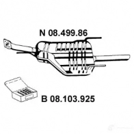 Задний глушитель EBERSPACHER 4030813066036 Opel Astra (G) 2 Седан 1.8 16V (F69) 125 л.с. 2000 – 2005 0849986 WO30U HQ