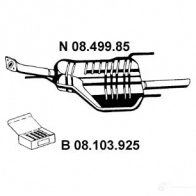 Задний глушитель EBERSPACHER L M43E 0849985 4030813066029 Opel Astra (G) 2 Универсал 1.8 16V (F35) 116 л.с. 1998 – 2000