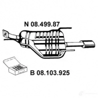 Задний глушитель EBERSPACHER 0849987 D9 A2J 4030813066043 Opel Astra (G) 2 Купе 1.8 16V (F07) 116 л.с. 2000 – 2000