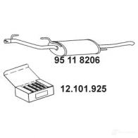 Задний глушитель EBERSPACHER 95118206 90387 4030813086263 W8CV VK
