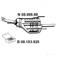 Задний глушитель EBERSPACHER 4030813075434 0869988 Y0 KFVEI Opel Astra (G) 2 Универсал 2.2 16V (F35) 147 л.с. 2001 – 2004