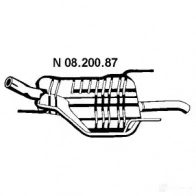 Задний глушитель EBERSPACHER 4030813090147 7TS 7NW 0820087 Opel Zafira (A) 1 Минивэн 2.0 DTI 16V (F75) 101 л.с. 2000 – 2005