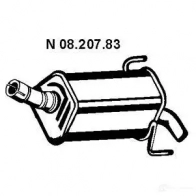 Задний глушитель EBERSPACHER S07W UBA 0820783 82738