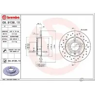 Тормозной диск BREMBO SS B7FI 789530 WJBD6 08.9136.1X - Изображение 2