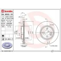 Тормозной диск BREMBO DCI1 BI 790704 09.8655.20 262EH - Изображение 2