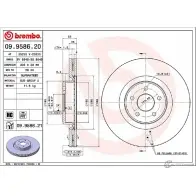 Тормозной диск BREMBO W7BA VF 791008 09.9586.20 HR6JX9 - Изображение 2