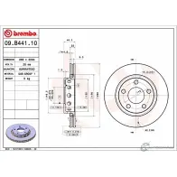 Тормозной диск BREMBO 09.B441.10 D ZPQEV 1422939185
