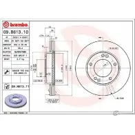 Тормозной диск BREMBO 791615 09.B613.10 Y1DBR X74 35C - Изображение 2