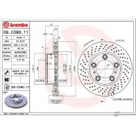 Тормозной диск BREMBO 3CUO6 3Z 791697 09.C090.11 8020584037003 - Изображение 2