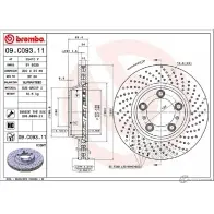 Тормозной диск BREMBO KQUTO3 09.C093.11 791700 6 AO3WL - Изображение 2