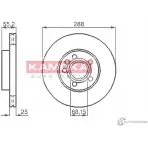 Тормозной диск KAMOKA 1653359 1031692 8QFB60 V0 PXQNJ