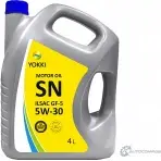 Моторное масло полусинтетическое YOKKI SAE 5W-30, 4 л YOKKI YAE301004PK 1436797060 IWI9 S3