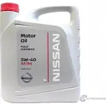 Моторное масло синтетическое Motor Oil API SL/CF SAE 5W-40, 5 л NISSAN/INFINITI KE90090040 1436797390 RHU HWC1