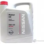 Моторное масло синтетическое Motor Oil API SL/CF SAE 5W-40, 5 л NISSAN/INFINITI 43746381 KE90090042R 21BM Y