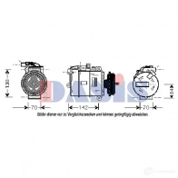 Компрессор кондиционера AKS DASIS ZG O8P Volkswagen Touareg (7L) 1 2002 – 2010 850681n 4044455451952