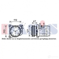 Компрессор кондиционера AKS DASIS 851918n 879790 UF LEB 4044455502555 - Изображение 2