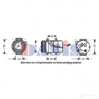 Компрессор кондиционера AKS DASIS 4044455451983 879227 850698n Q H4E3