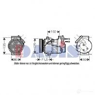 Компрессор кондиционера AKS DASIS 879752 4044455468974 851879n JZ 82BD4